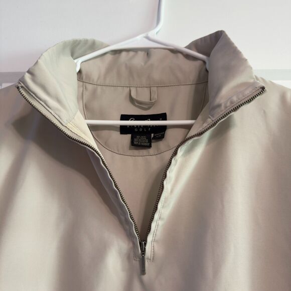 Eddie Bauer Golf Women’s Large Beige Quarter Zip Pullover Jacket Windbreaker - Picture 2 of 8